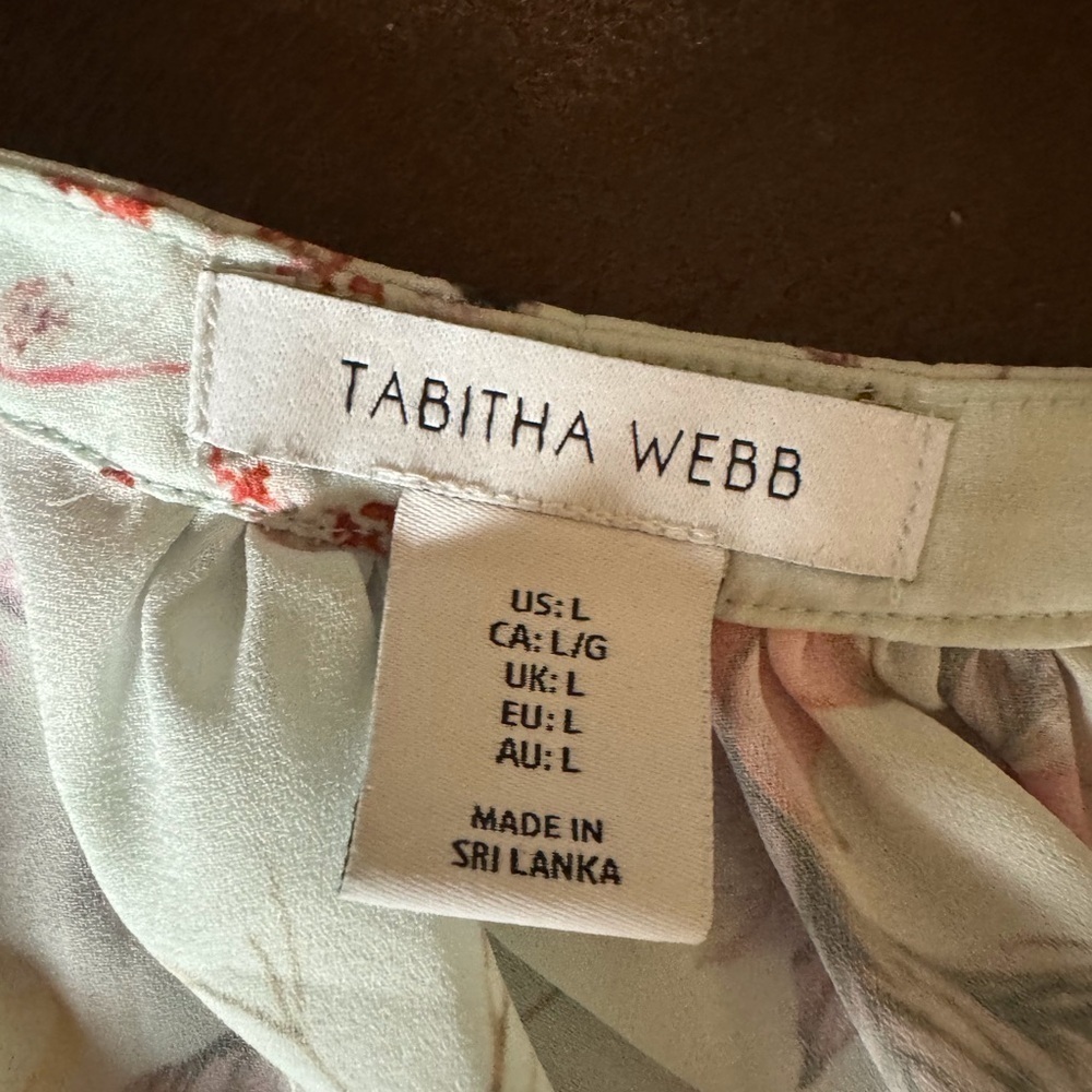 Tabitha Webb floral print blouse Size Large - Picture 7 of 9